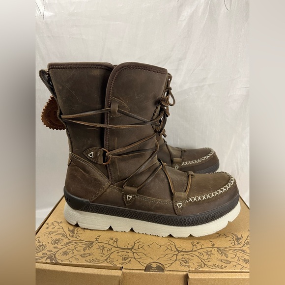 Manitobah WP Pacific Half Winter Leather Boot Fossil. 6.5 FITS SMALL as Size 5. - Picture 5 of 15